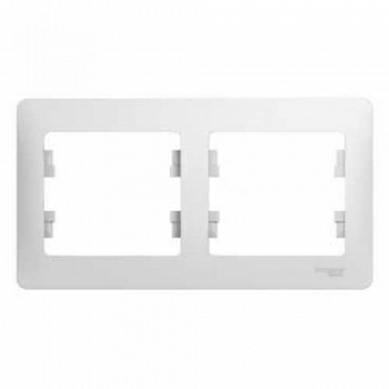 Рамка-2 Glossa горизонтальная (белая) (Латвия)