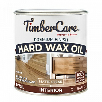 Защитное масло с твердым воском TimberCare Hard Wax Oil Прозрачное матовое 0,175л в Борисове
