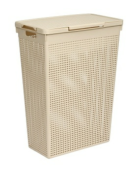 Корзина для белья узкая Лофт 50 л, латте, Violet 5650020 (Россия)