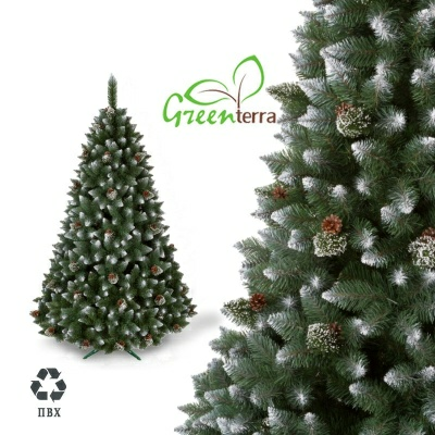 Сосна искусственная GreenTerra Хрустальная серебро 120см (Польша)