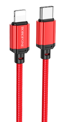 Кабель BX87 Lightning-Type-C 20W 1м поддержка PD 20Вт BOROFONE красный (Россия)