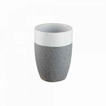 /Стакан косметический серый STONE (Польша)/