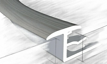 Порог алюминиевый 314-618М Дуб снежный 2,7м (Беларусь) в Борисове
