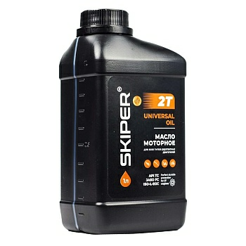 Масло моторное 2-х тактное SKIPER JASO FC, API TC, ISO-L-EGC, синий цвет for Husqvarna 1л (Швеция)