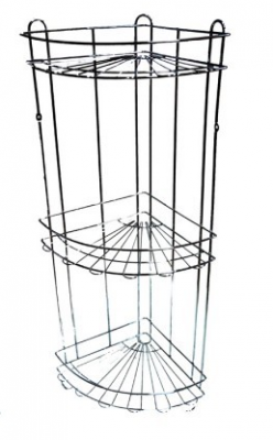 Полка комбинированная 3-х ярусная из стальной проволоки с хромовым покрытием C5072 (Китай)