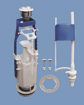 Арматура АБ 77.57 (2-кнопка хром, нижний подвод) (Россия)