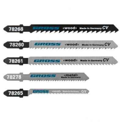 Набор полотен для электролобзика универсальный 5шт Gross (Германия)