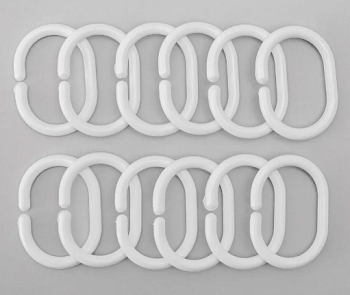 Кольца пластмассовые для душевых штор (Китай)