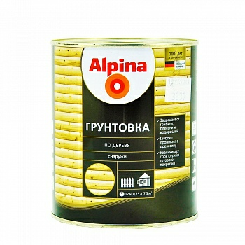 Грунтовка по дереву Alpina 0,75л/ 0,6кг|купить Практик Борисов  Грунтовка по дереву Alpina 0,75л/ 0,6кг|купить Практик Борисов