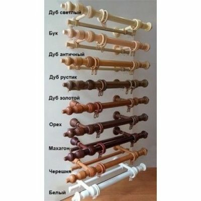 Карниз двойной 2,40 м (дуб рустик) (Беларусь)