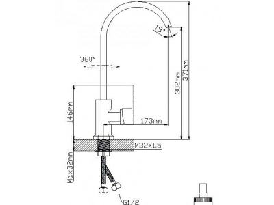  Смеситель для кухни Wisent WP40226   (Китай)