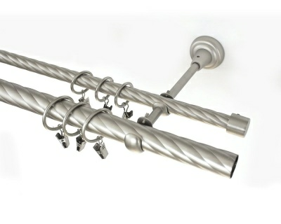 Карниз 25мм+16мм двухрядный Сатин витой 2,4м (Китай)