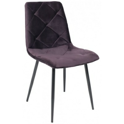 Стул GILL сливовый велюр/черный (Китай)