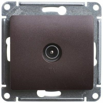 Розетка TV Glossa оконечная 1DB (шоколад) (Россия)