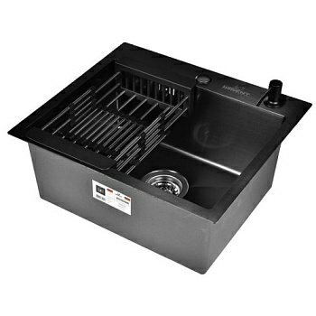 Мойка Wisent WS36045В  рафит (сифон GER013, дозатор WW405В, коландер пластик) (Китай)