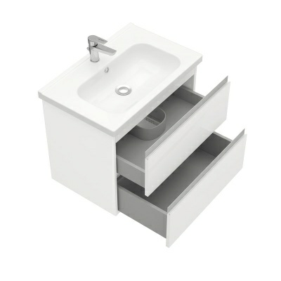 Тумба подвесная ELECTRA 70 УЛЬТРА белый глянец под умывальник Creavit Ideal 70 (Беларусь)