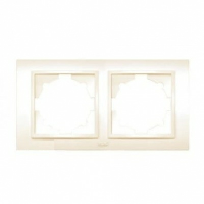 Рамка Zena 2-местная кремовая (Турция)