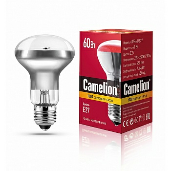 MIC Camelion 60/R63/E27 лампа накаливания зеркальная (Китай) MIC Camelion 60/R63/E27 лампа накаливания зеркальная (Китай)