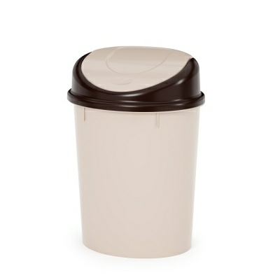 Ведро мусорное 8 л, бежевый, Альтернатива М1550 (Россия)