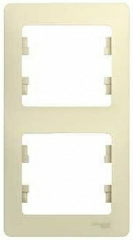 Рамка-2 Glossa вертикальная (бежевая) (Латвия)