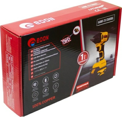 Гайковерт аккумуляторный ударный Edon AAW-21/300BL (Китай)