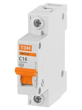 Автоматический выключатель TDM ВА47-63 4,5кА характеристика С (Россия)