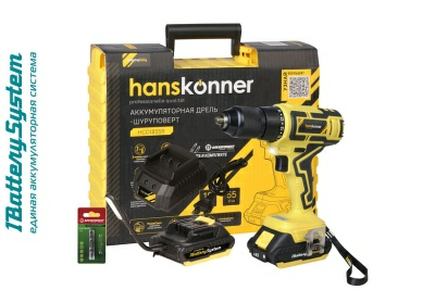 Аккумуляторный шуруповерт Hanskonner HCD1855R (Китай)