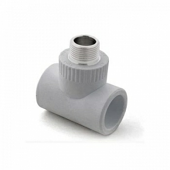 Тройник полипропиленовый комбинированный с наруж. резьбой d20х3/4"х20 (Турция)