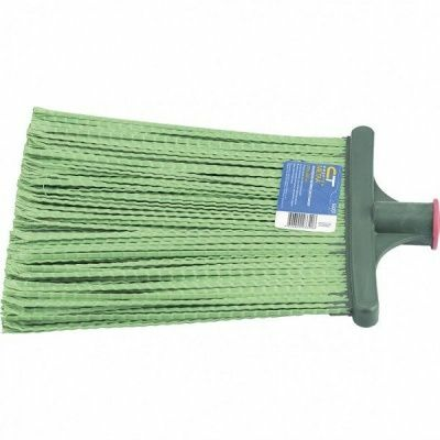 Метла полипропиленовая 240 х 260 мм плоская распушенная с черенком