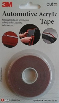 Лента двусторонняя серая автомобильная VHB GT6008-F 3М Scotch 12мм*1,5м*0,8мм (Украина)