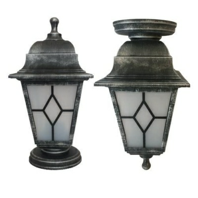 Светильник НТУ 04-60-003 У1 "Оскар 5" (белый под серебро прозрачное стекло) (Китай)