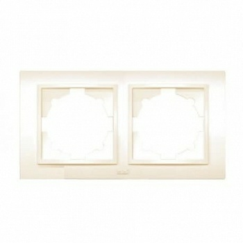 Рамка Zena 2-местная кремовая (Турция)
