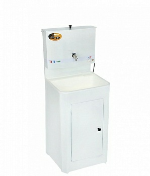 Умывальник для дачи Вихрь белый с пластмассовой мойкой с ЭВН (Россия)