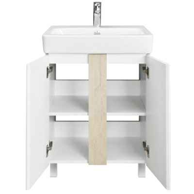 Набор Тумба с умывальником Кантри 60 белый дуб верона Раковина НЕО-60 (Россия)