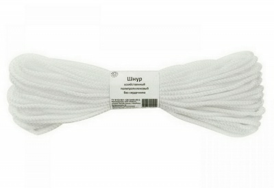 Шнур хозяйственный полипропиленовый б/с длина 20м d 4мм Yard (Россия)