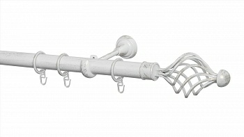 Карниз 16мм однорядный Белое Золото гладкий 2,0м (Китай)