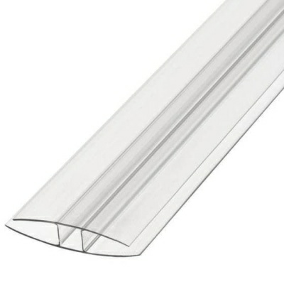 Профиль соединительный неразъёмный прозрачный 4мм (Россия)