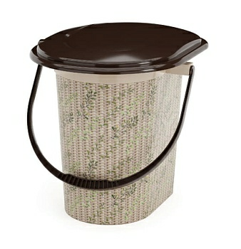 Ведро-туалет "Плетенка-декор" 17л М2329 (Россия)