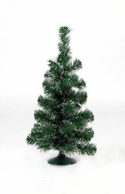Ель маленькая синтетическая 45см зелено-белая (Китай)