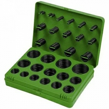 Набор резиновых уплотнительных прокладок D 7 - 53мм, 406 предметов Сибртех 47597 (Китай)