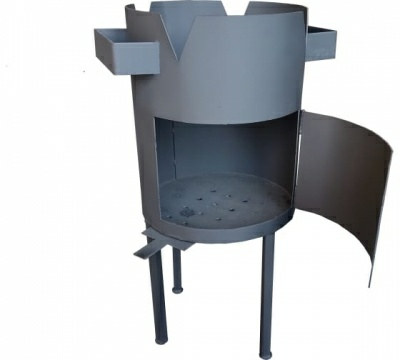 Печь для казана с дверцей и регулировкой тяги 12л (Беларусь)