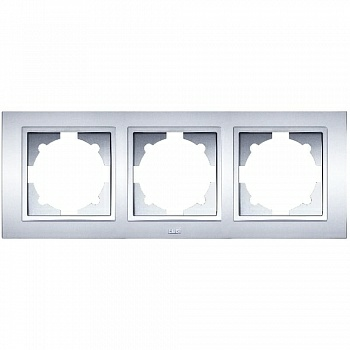 Рамка Zena 3-местная серая (Турция)