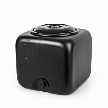 Бак для душа черный квадратный (Россия)