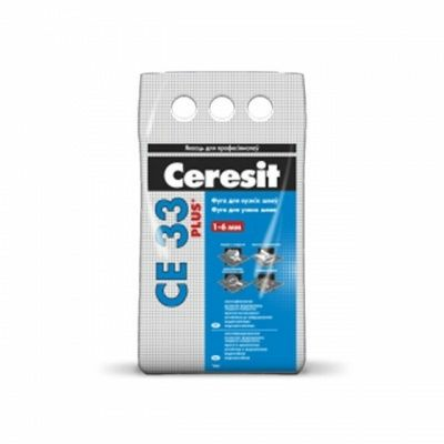 Фуга для заполнения узких швов Ceresit CE 33 Plus антрацит №13 2кг Фуга для заполнения узких швов Ceresit CE 33 Plus антрацит №13 2кг