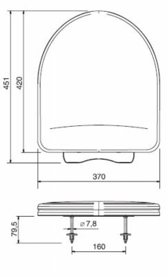 Крышка для унитаза универсальная КВ1-1 "Орио" белая