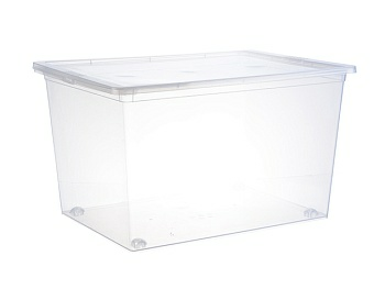 Ящик для хранения с крышкой 530x370x300 мм, прозрачный, Idea М2354 (Россия)