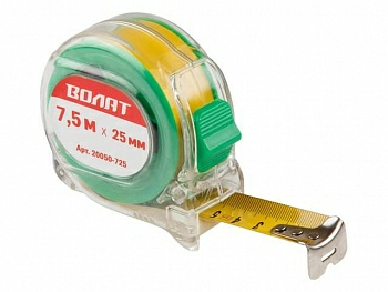 Рулетка ВОЛАТ 7,5м/25мм (Китай)
