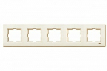 Рамка 5-местная универсальная кремовая (Турция)