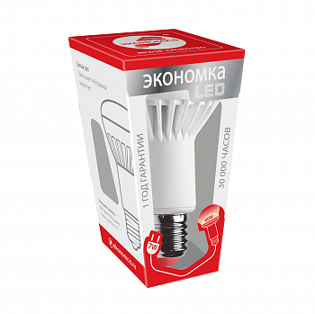 Лампа светодиодная Экономка LED Шарик 7Вт Е14 4500К (Россия)