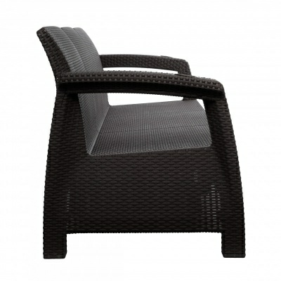 Диван Ротанг-плюс мокко 3-х местный 1880х700х790   (Россия)